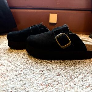 Black Suede Women's Sandals